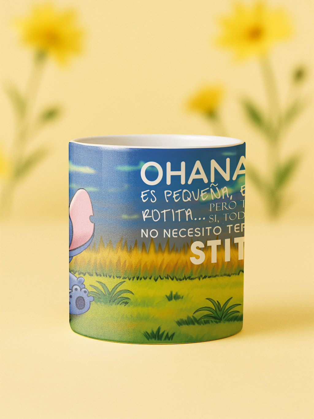Mug de Lilo y Stitch "Ohana es Familia"