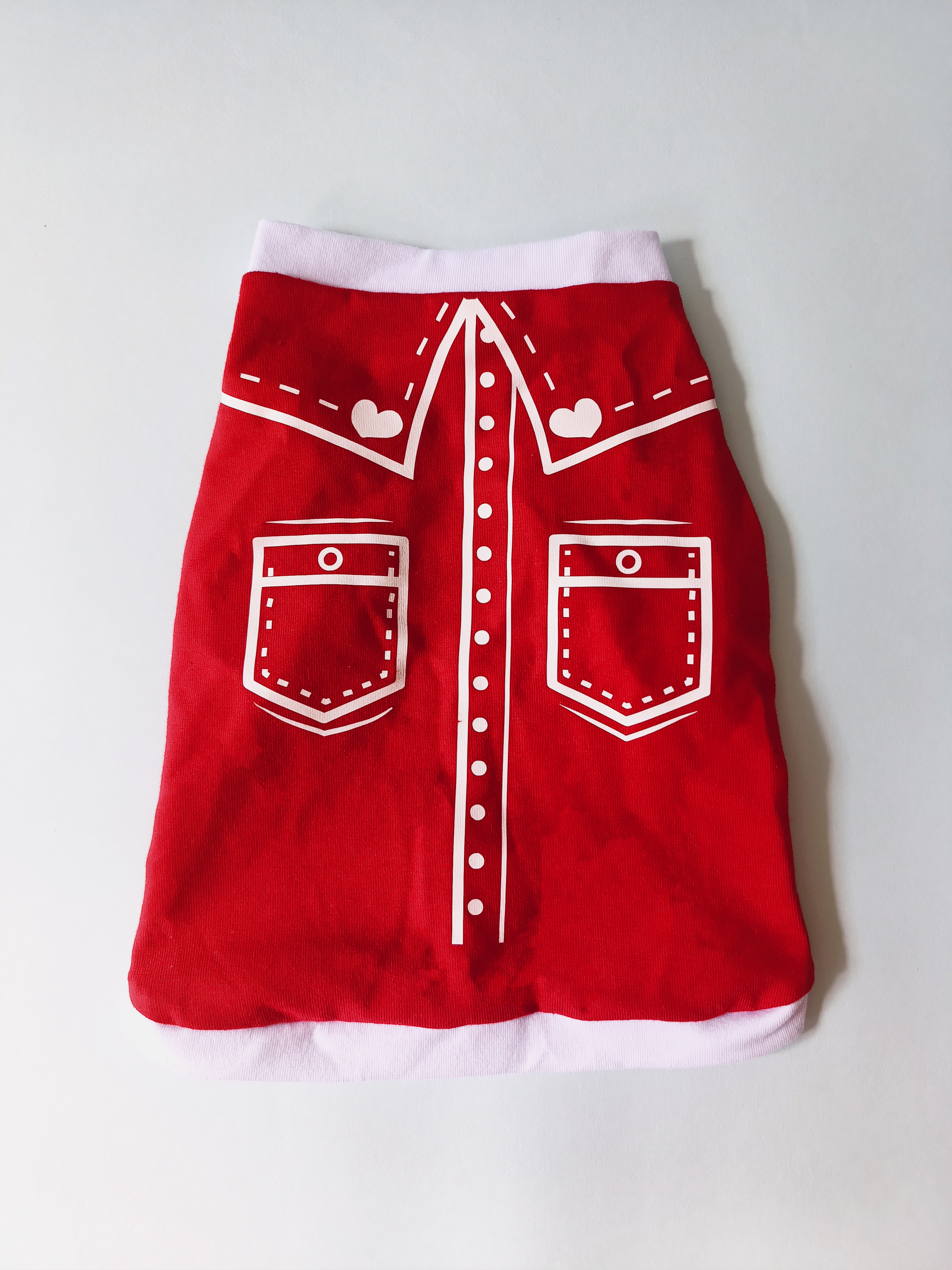Diseño "Camisa de líneas blancas" - Ropa para mascotas
