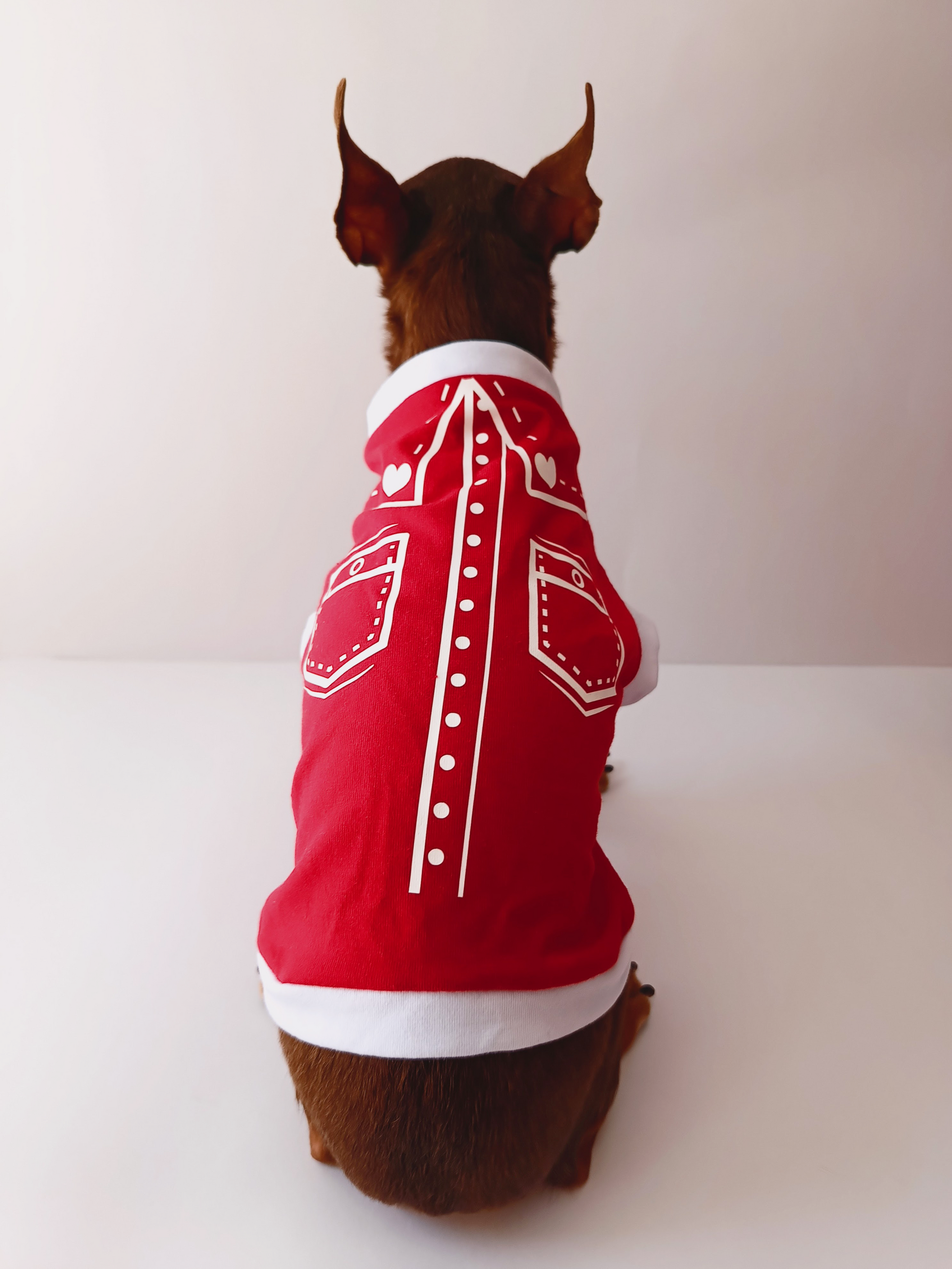 Diseño "Camisa de líneas blancas" - Ropa para mascotas