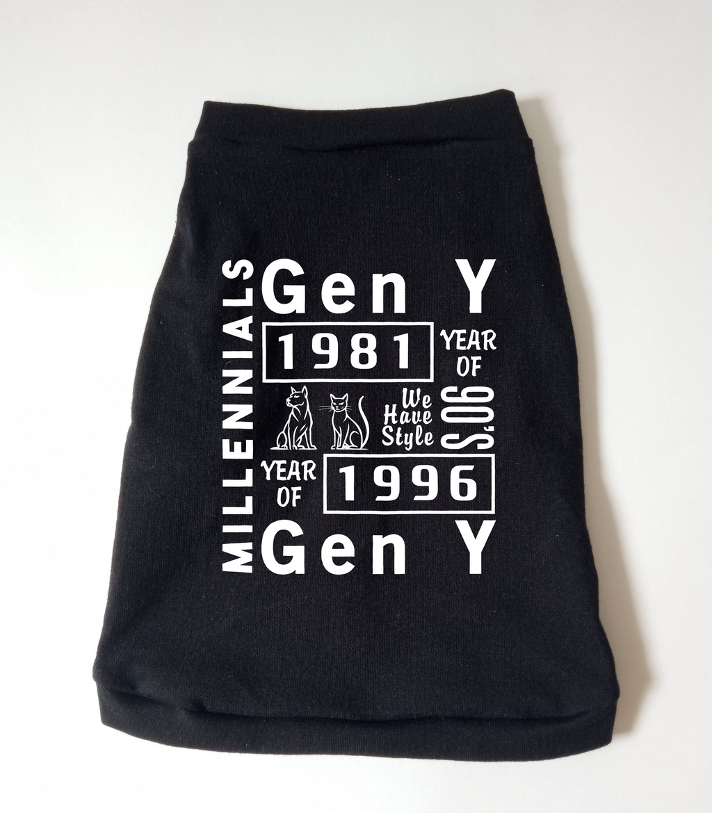 Camisa "Millennials- Gen Y" (Versión Mascotas)