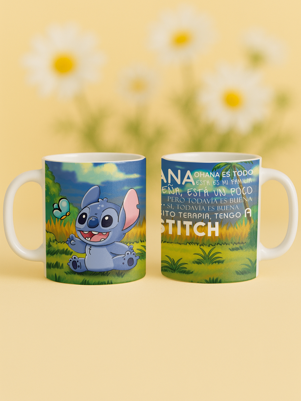 Mug de Lilo y Stitch "Ohana es Familia"