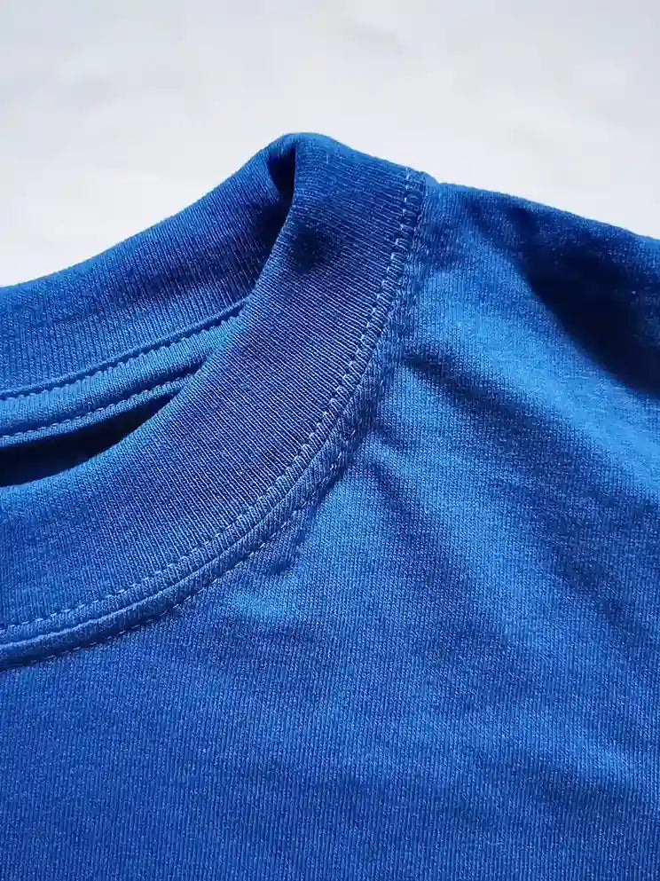 Camiseta para Hombre Azul Oscuro 100% Algodón