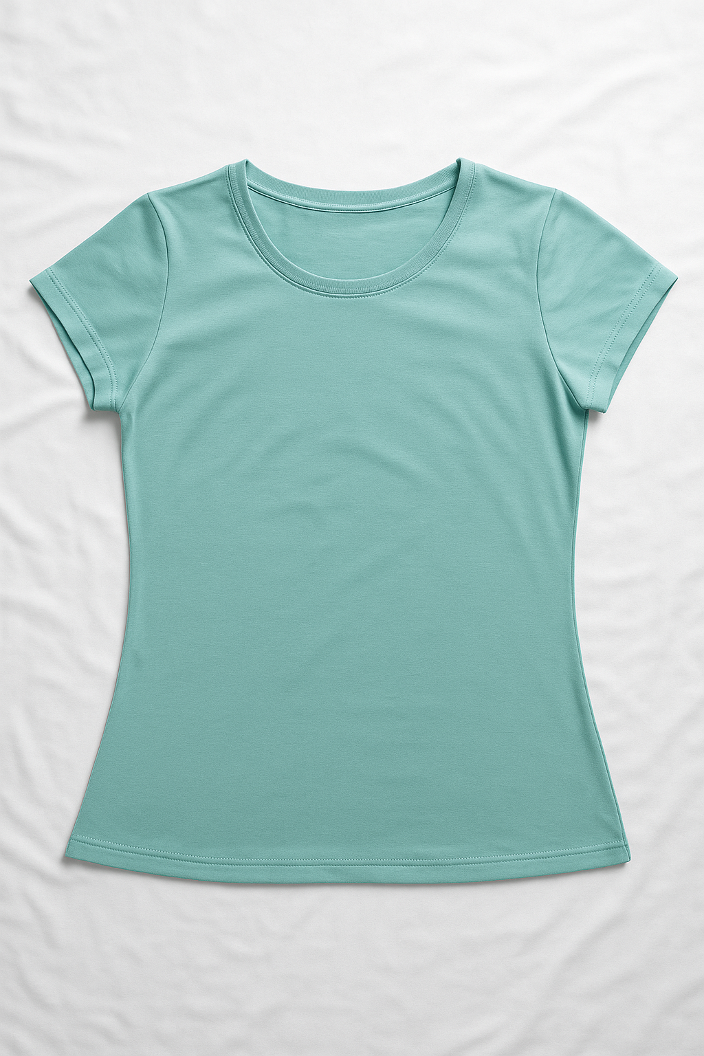 Camiseta Básica Azul Cielo para Mujer