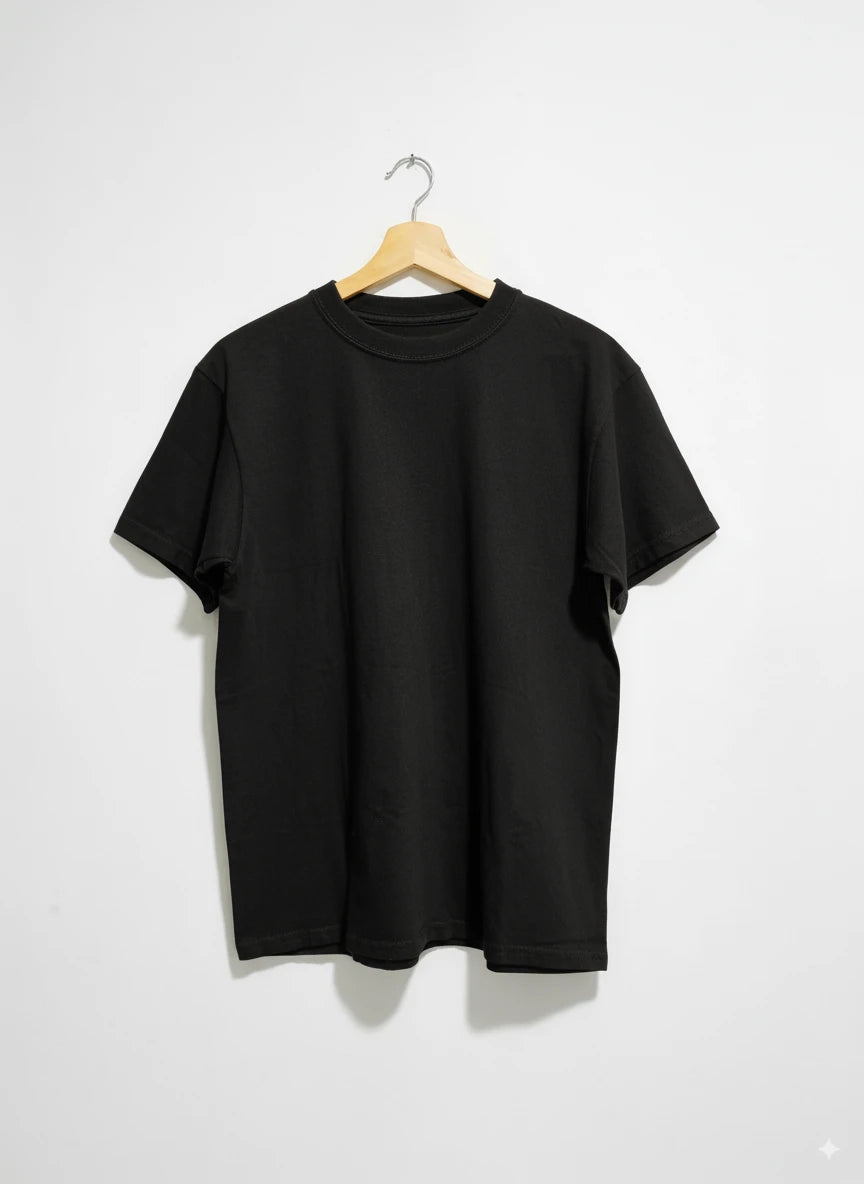 Camiseta para Hombre Negro 100% Algodón
