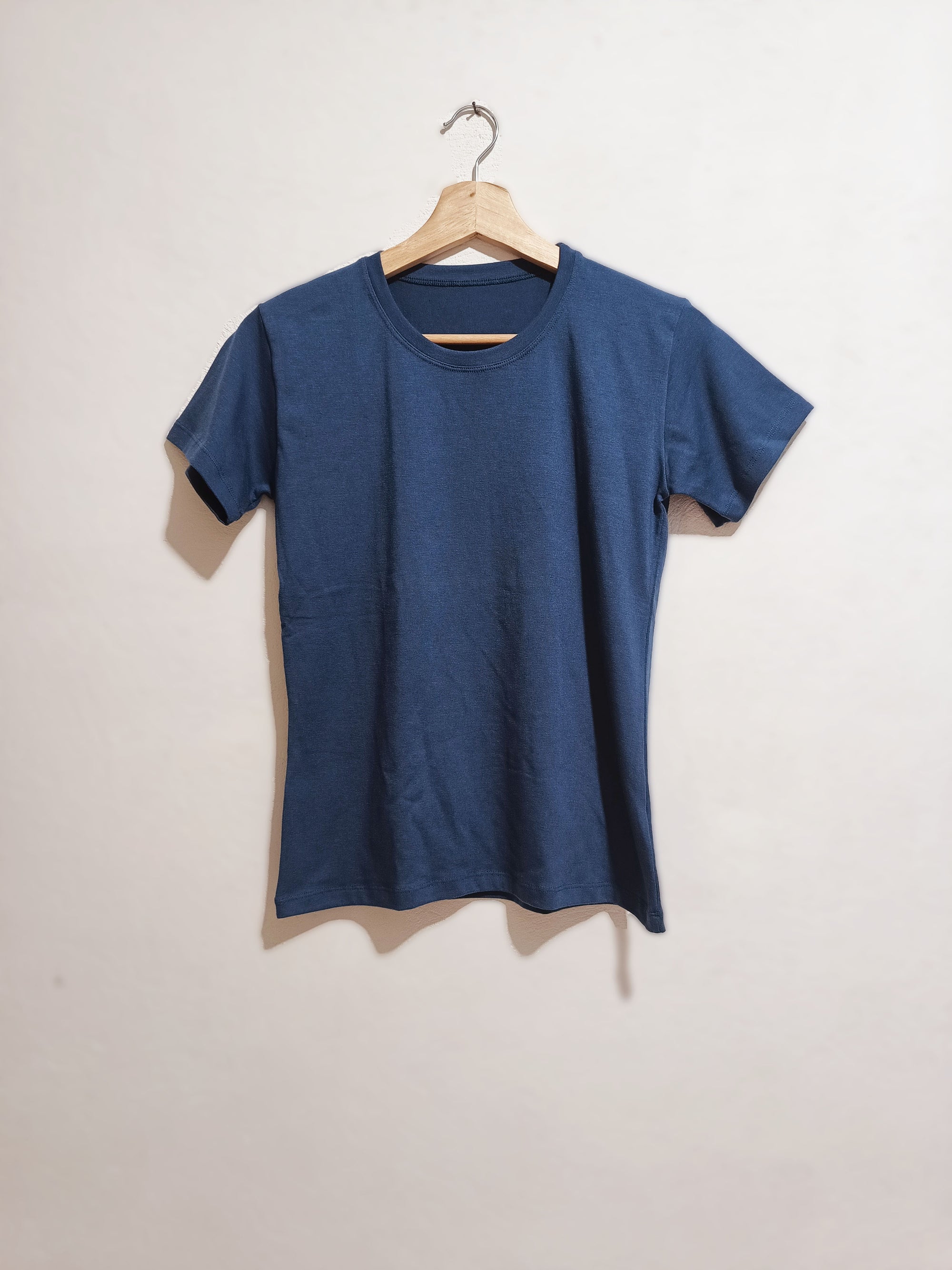 Camiseta Básica Cuello Redondo (Azul Petróleo) Para Mujer