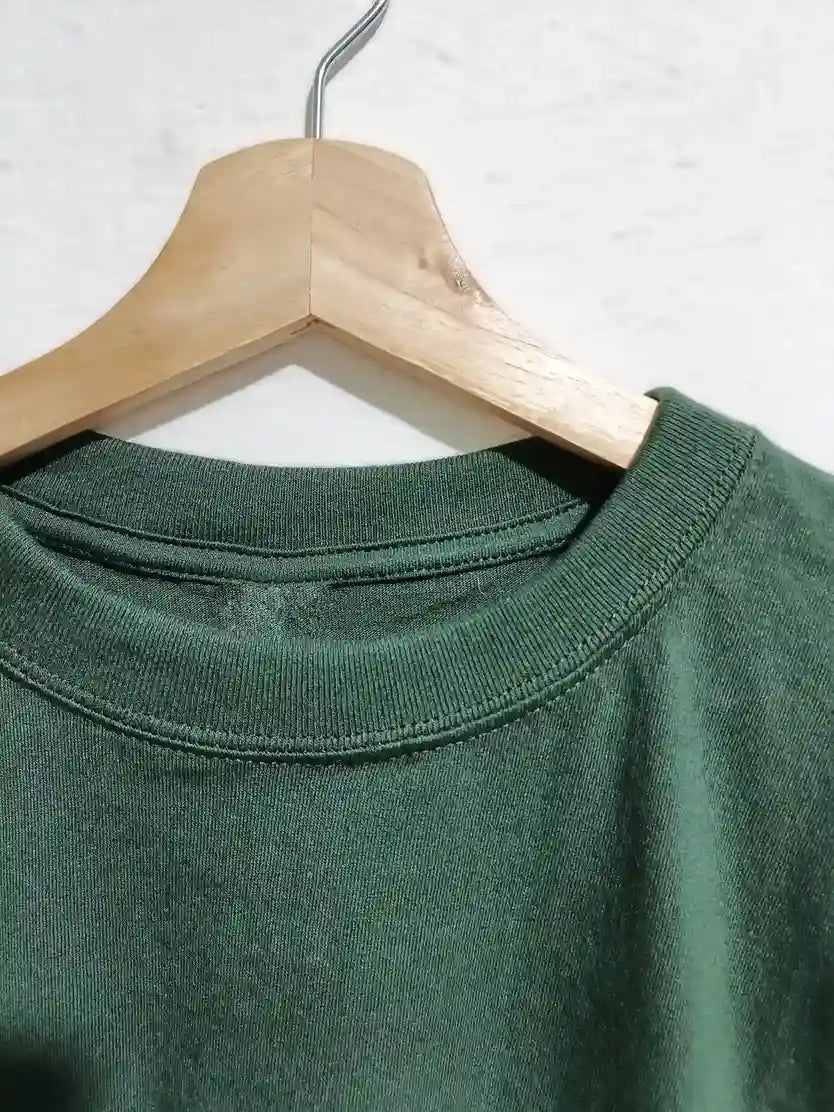 Camiseta para Hombre Verde Militar 100% Algodón