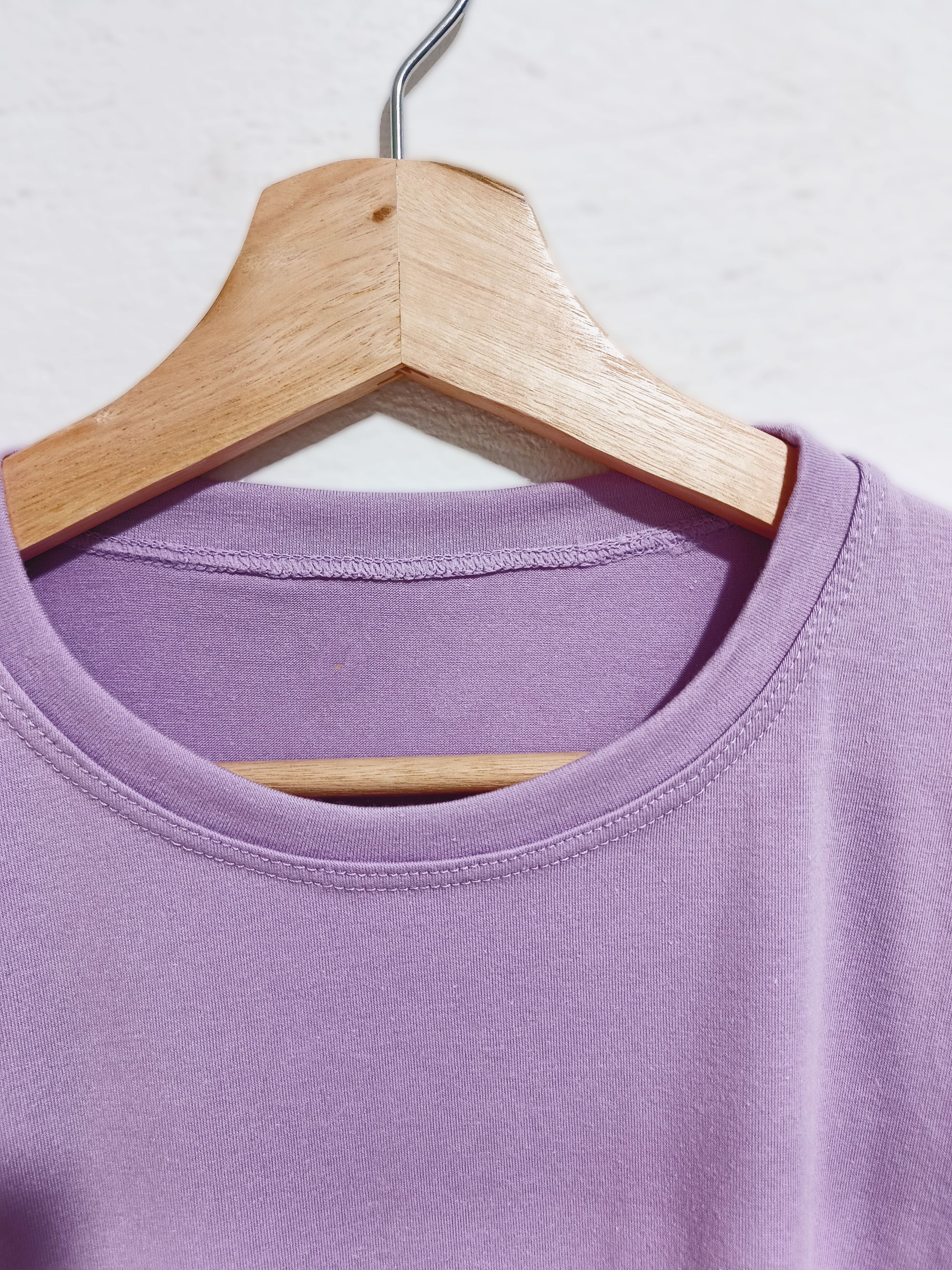 Camiseta Básica Cuello Redondo (Lila) Para Mujer