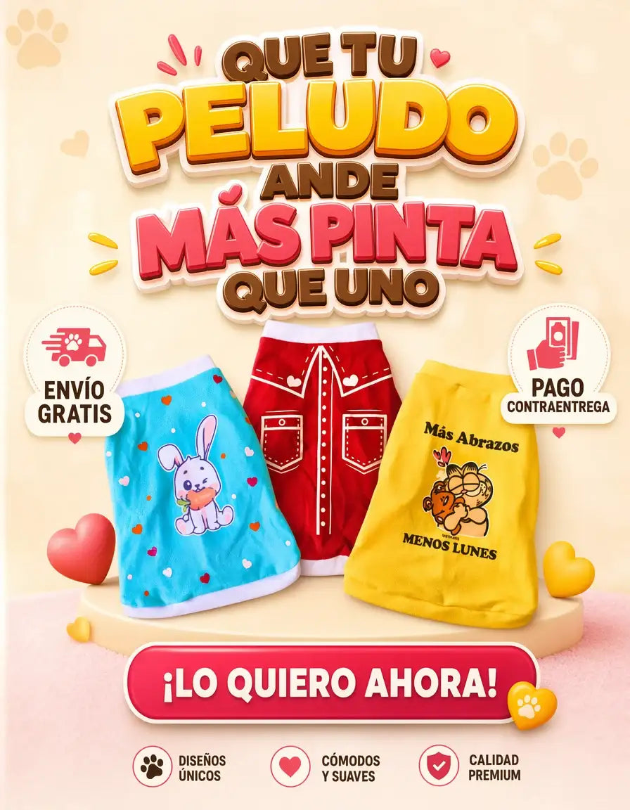 Pack 3 outfits para mascotas Tienda DYSAR